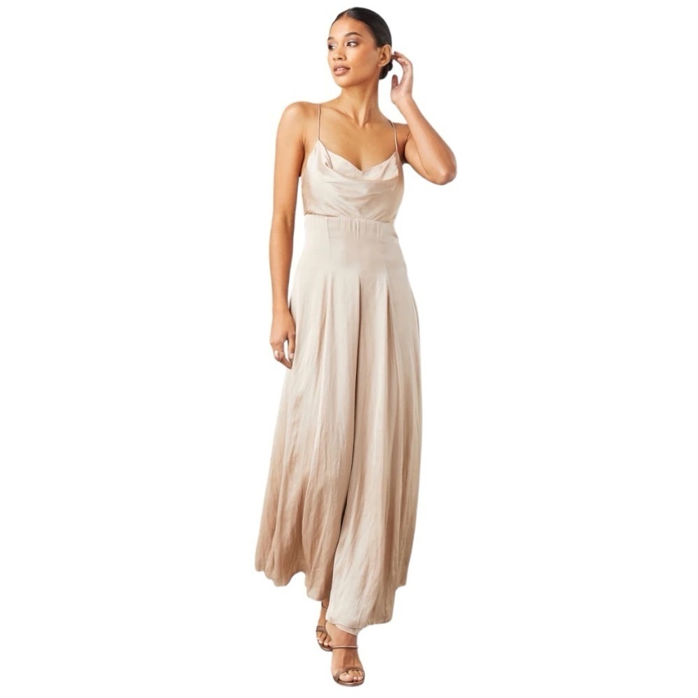 LOLA & SOPHIE Cowl Neck Maxi
Dress Champagne Gold size M Wedding‎ Cocktail Party